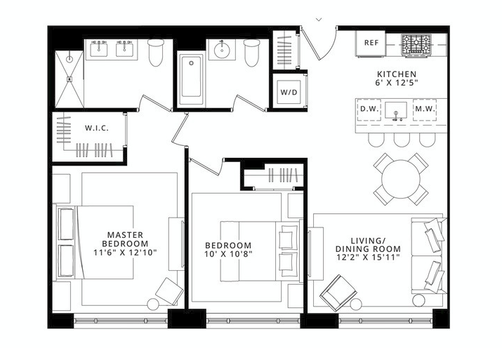 181 18th Street, Unit 408 Brooklyn, NY 11215 - Photo 13 of 13 a picture of a bench in front of a door