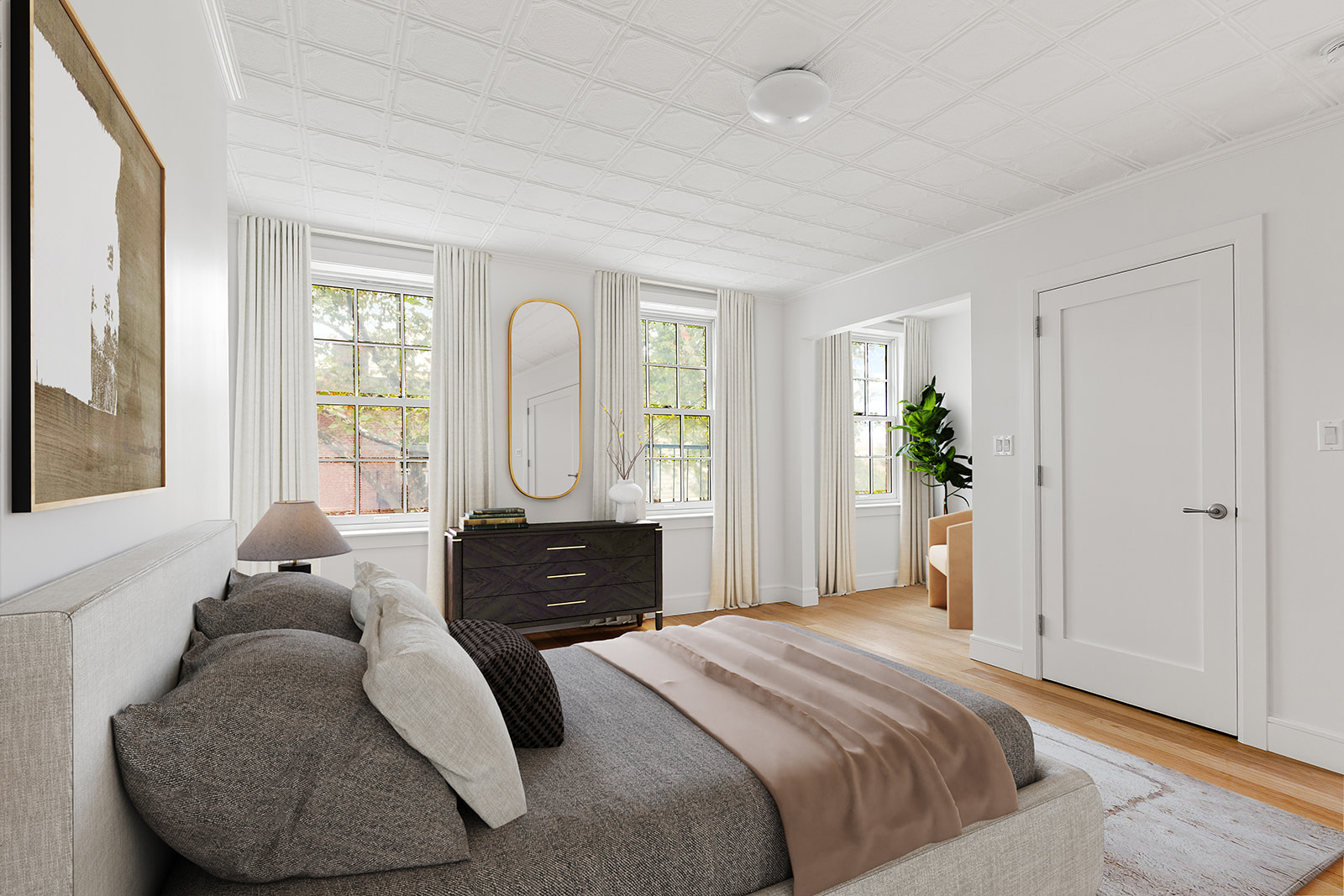 69 Hudson Avenue Brooklyn, NY 11201 - Photo 10 of 19 a bedroom with a bed and a couch