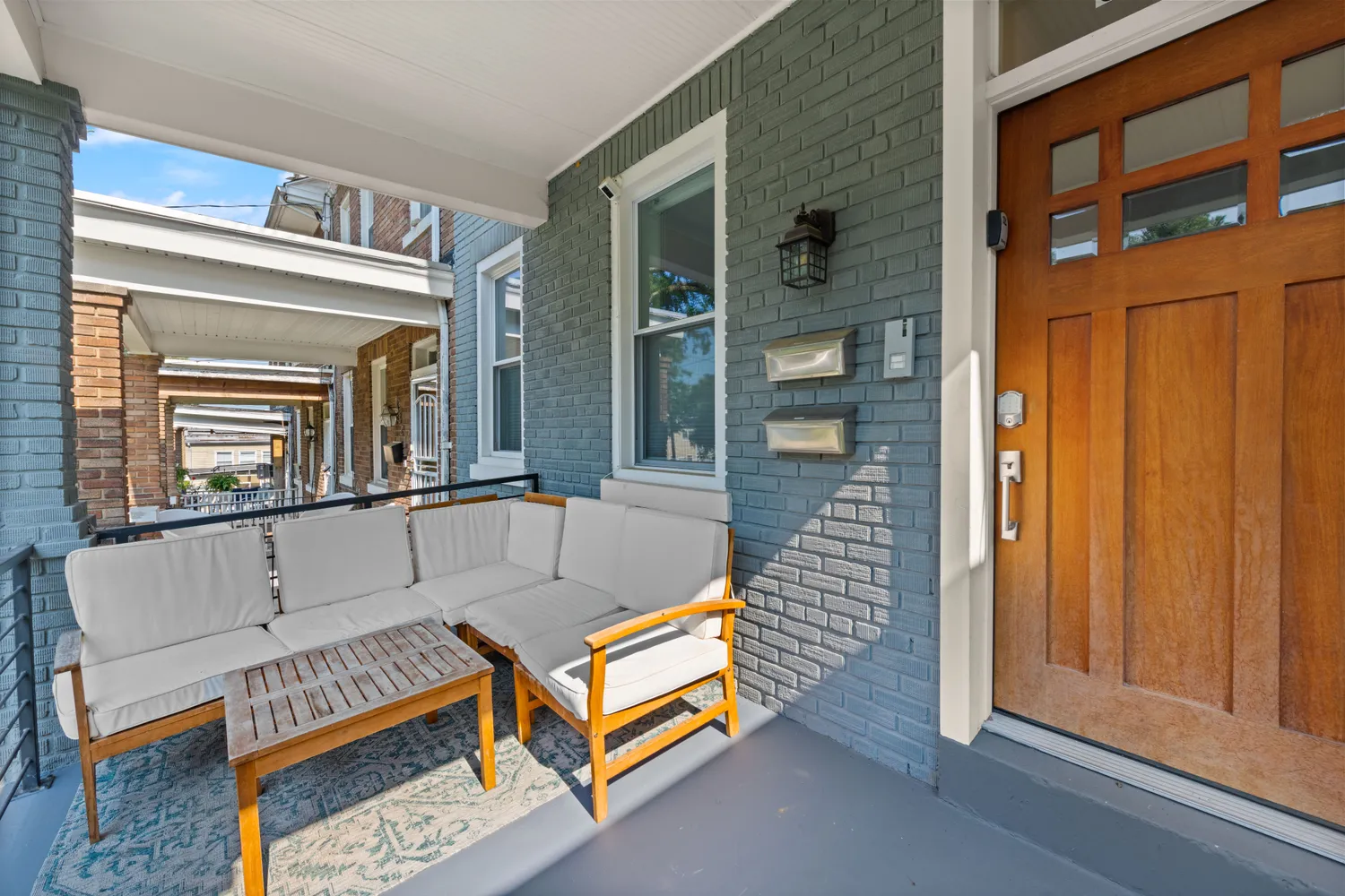 a view of an entryway door of the house