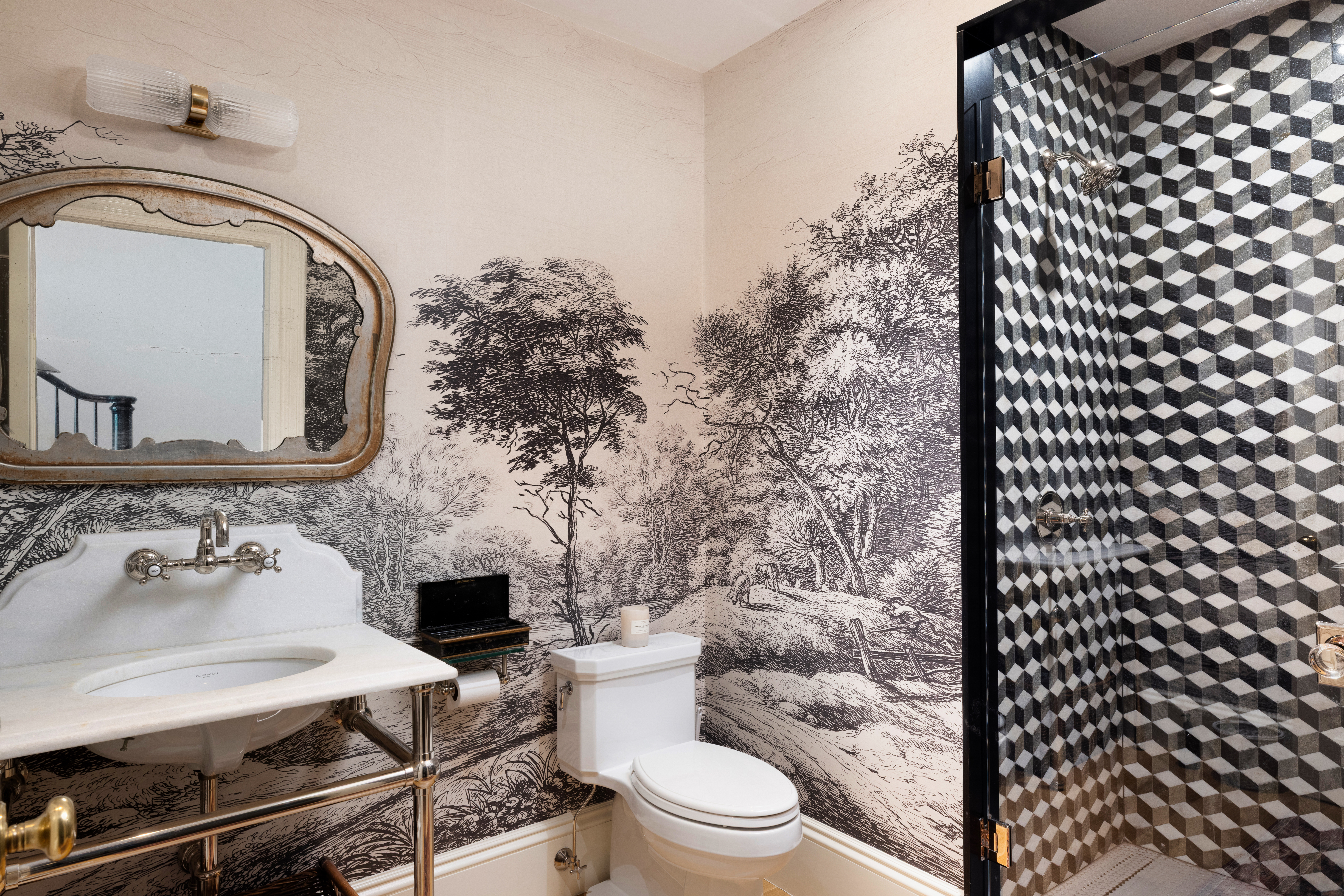 South End Boston, MA 02118 - Photo 20 of 24 a bathroom with a sink toilet and shower