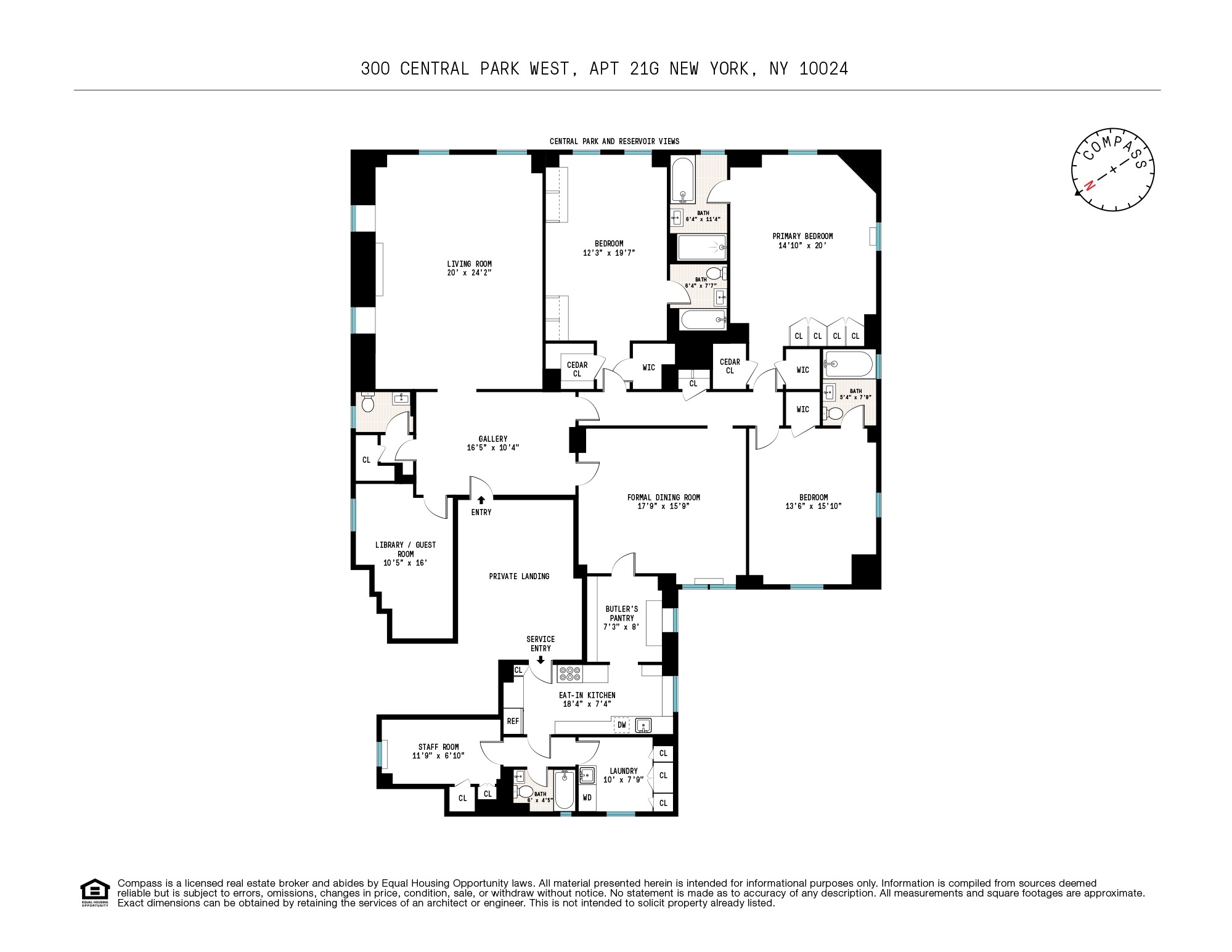 300 Central Park West, Unit 21G Manhattan, NY 10024 - Photo 21 of 21 a picture of a floor plan