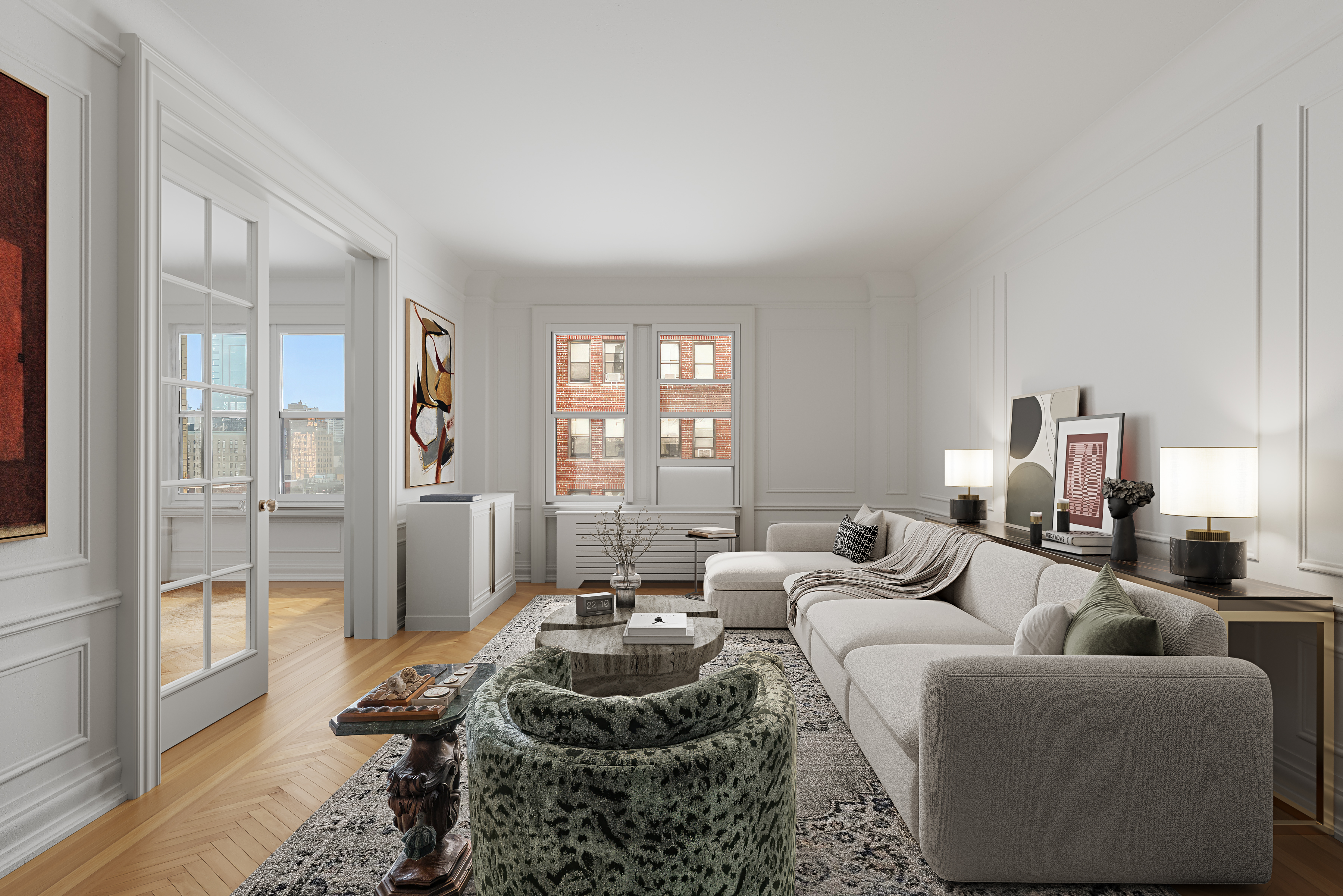 885 West End Avenue, Unit 8A Manhattan, NY 10025 - Photo 3 of 12 a living room with furniture and a large window