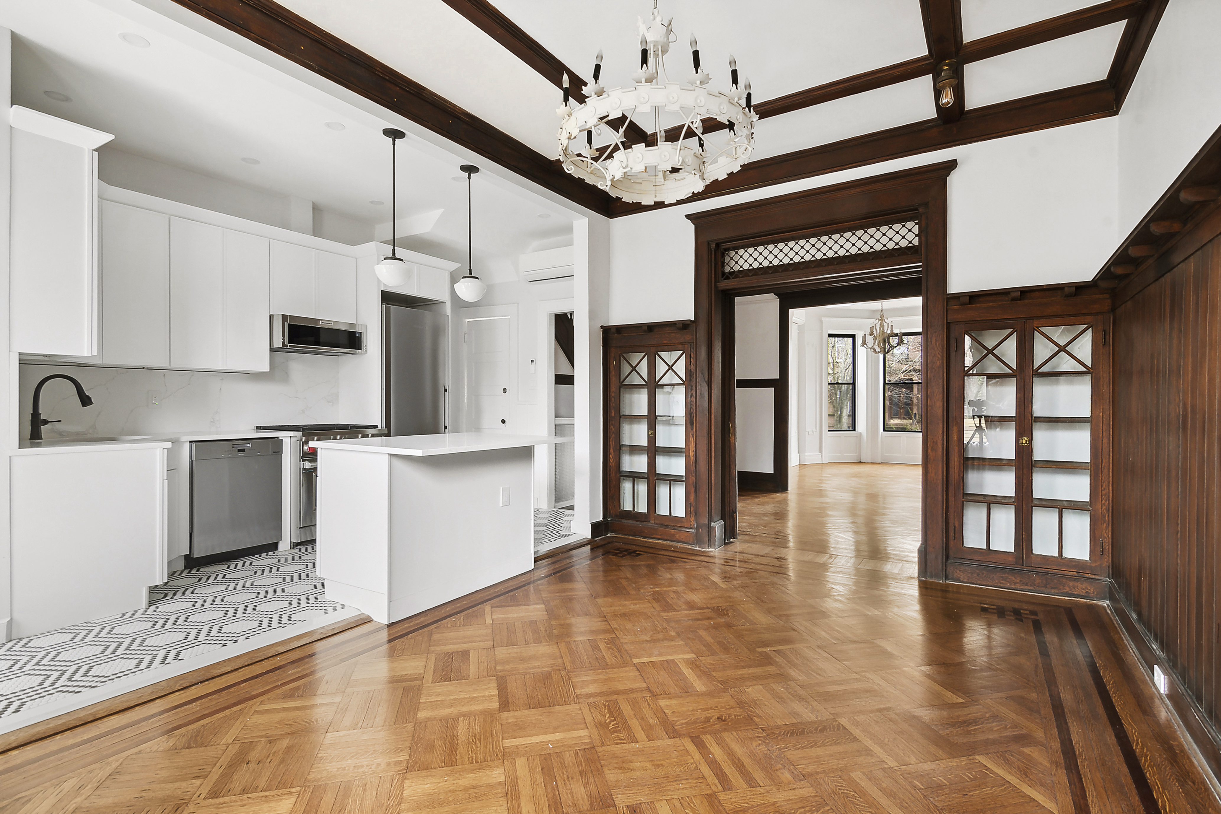 195 Rutland Road Brooklyn, NY 11225 - Photo 4 of 21 a kitchen with stainless steel appliances granite countertop a refrigerator and a sink