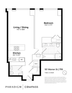 $1,999,000 | 101 Warren Street, Unit 790 | TriBeCa