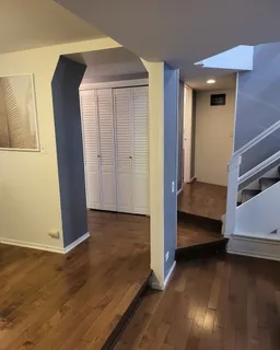 a view of hallway with walk in closet