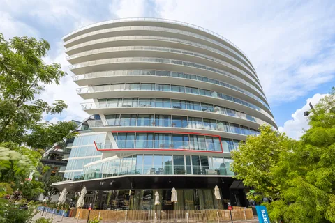 a front view of a building