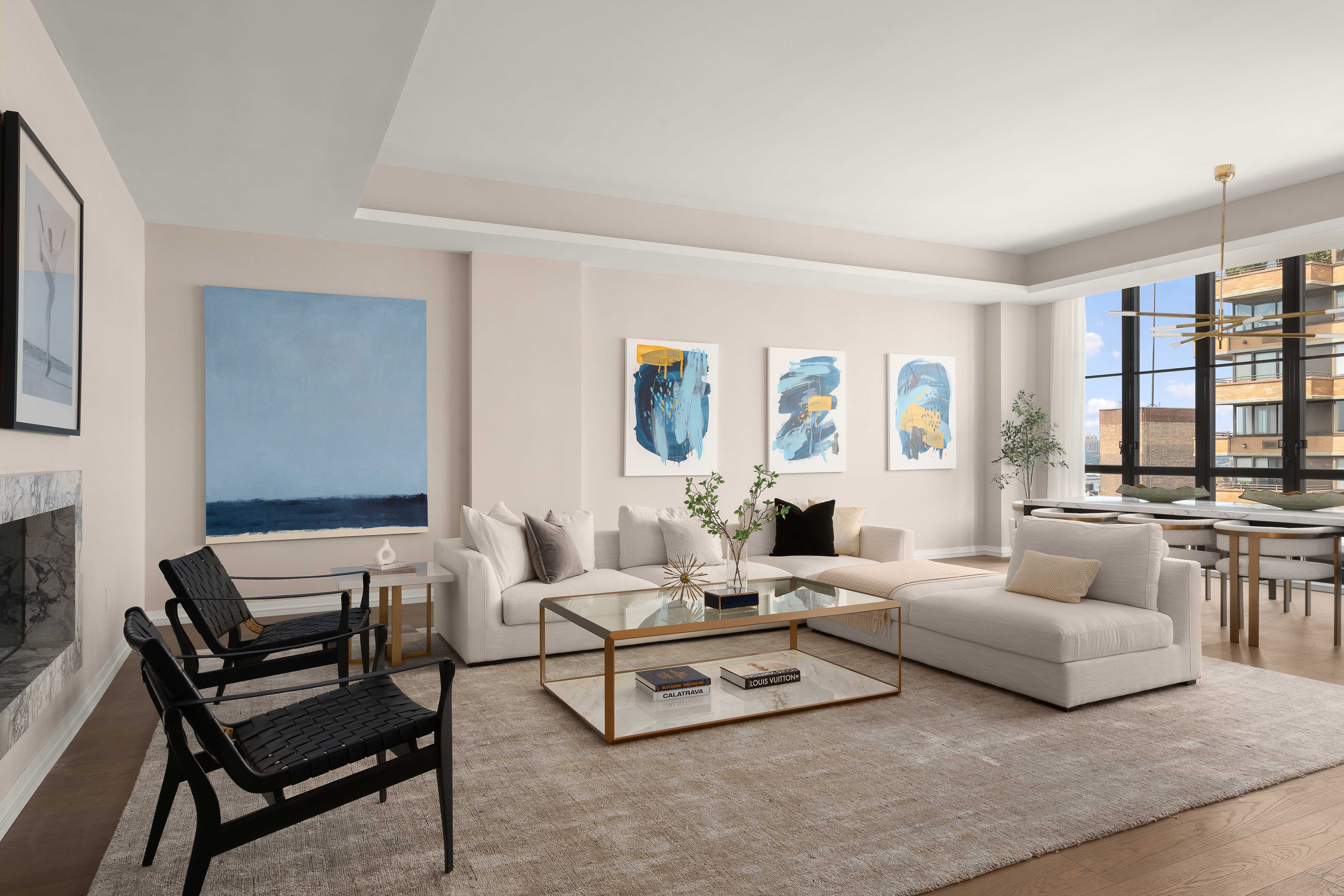 250 West 96th Street, Unit PHA Manhattan, NY 10025 - Photo 2 of 33 a living room with furniture and a large window