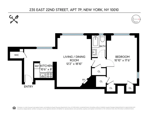 $639,000 | 235 East 22nd Street, Unit 7P | Gramercy