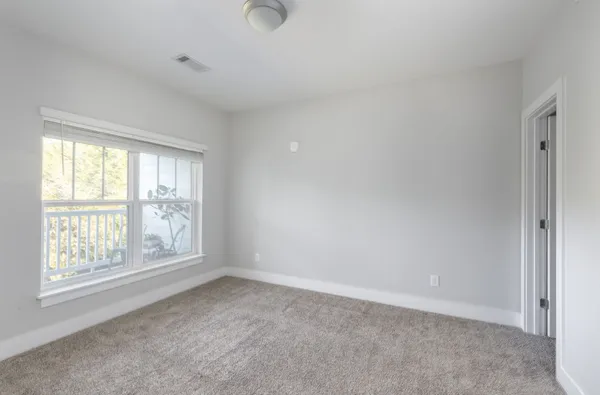 an empty room with a window