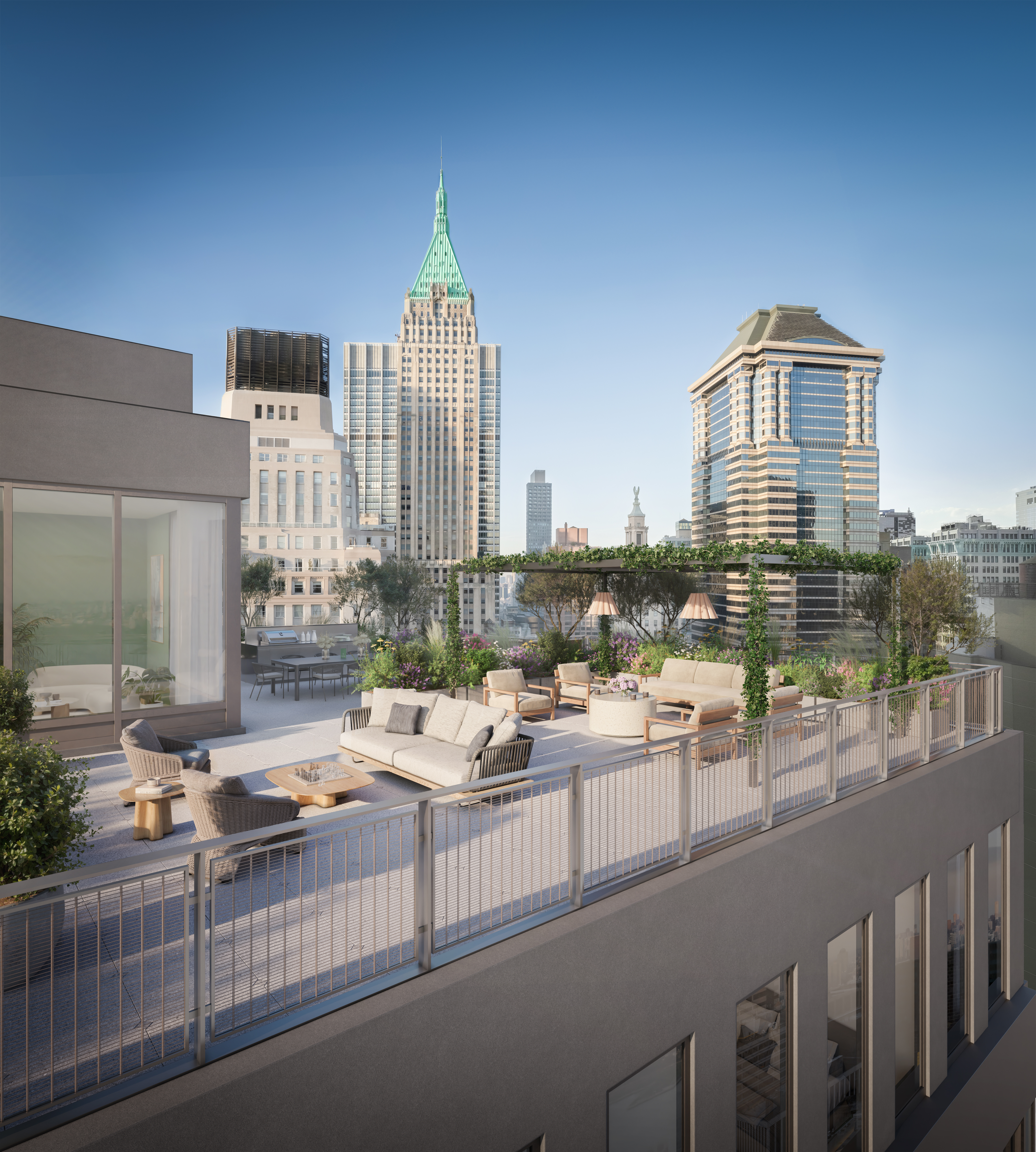 55 Broad Street, Unit 1307 Manhattan, NY 10004 - Photo 10 of 14 a view of a terrace with seating area