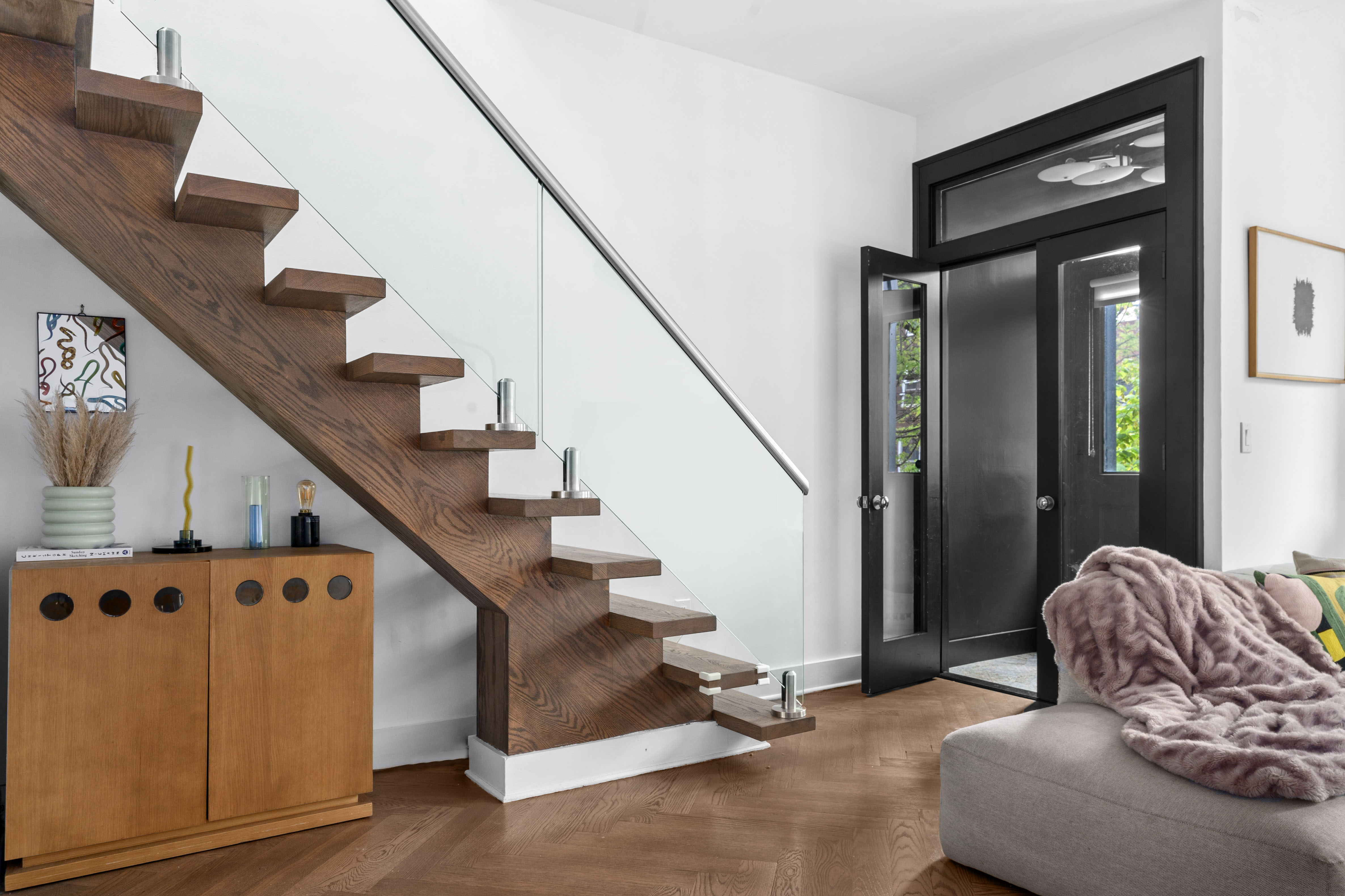 1591 Pacific Street Brooklyn, NY 11213 - Photo 5 of 16 a view of entryway and hall with wooden floor