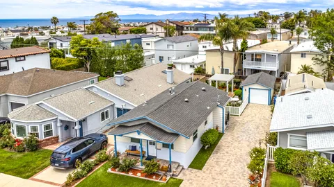 an aerial view of multiple houses