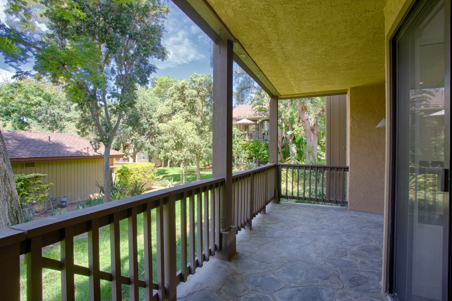 a view of a porch