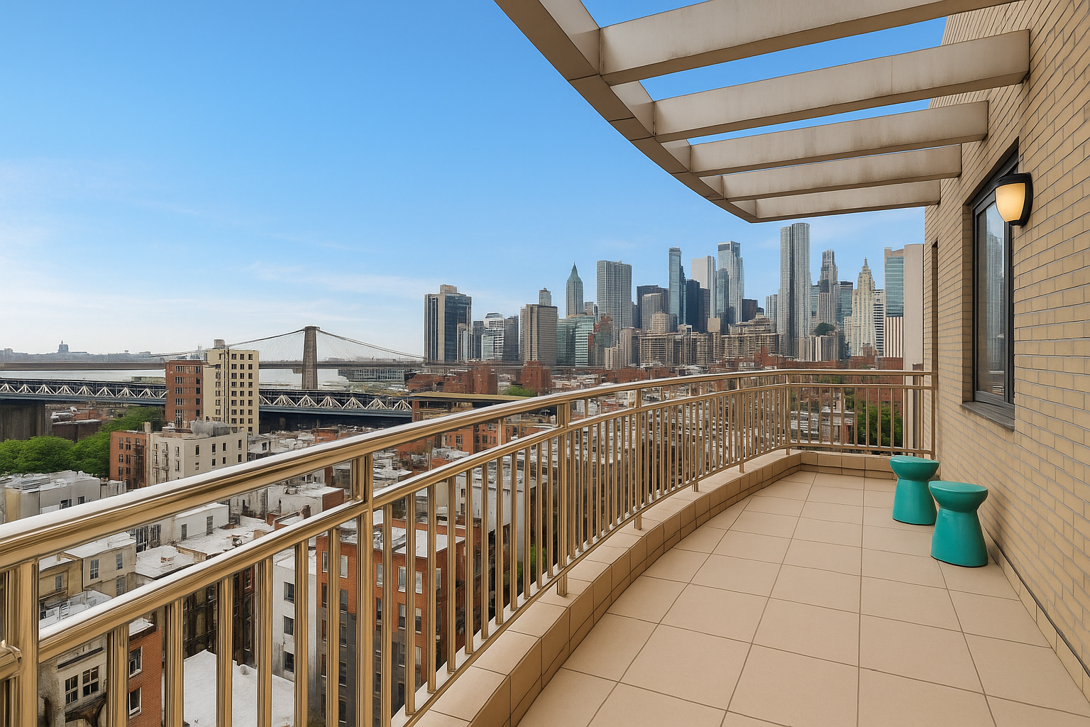 136 East Broadway, Unit PHA Manhattan, NY 10002 - Photo 11 of 12 a view of balcony with furniture