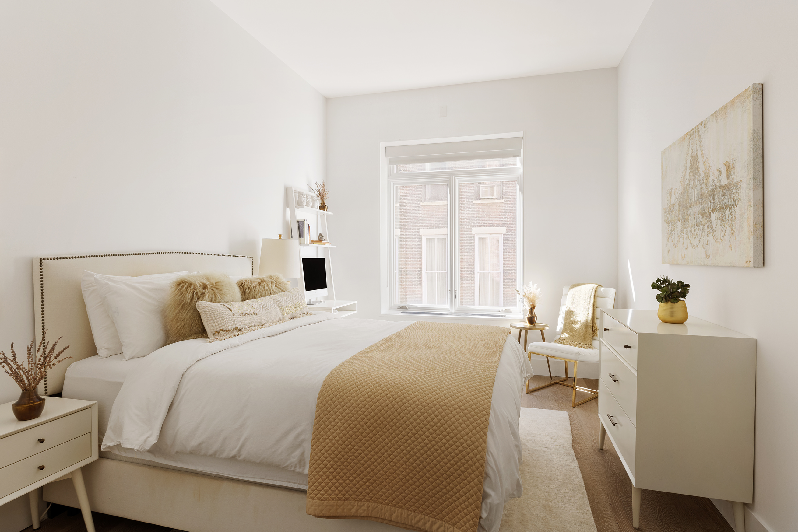 51 Walker Street, Unit 4B Manhattan, NY 10013 - Photo 7 of 13 a bedroom with a bed and a couch