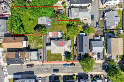 an aerial view of multiple house