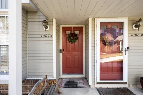 a view of front door of house