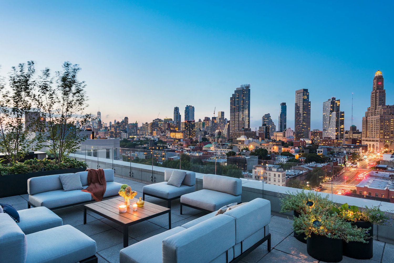 613 Baltic Street, Unit 2C Brooklyn, NY 11217 - Photo 9 of 16 a view of a roof deck with couches and potted plants