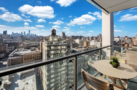a view of a balcony from a balcony