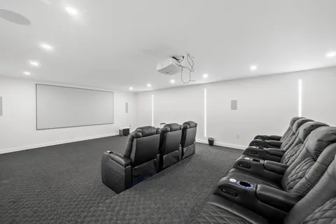 a living room with furniture and a couch