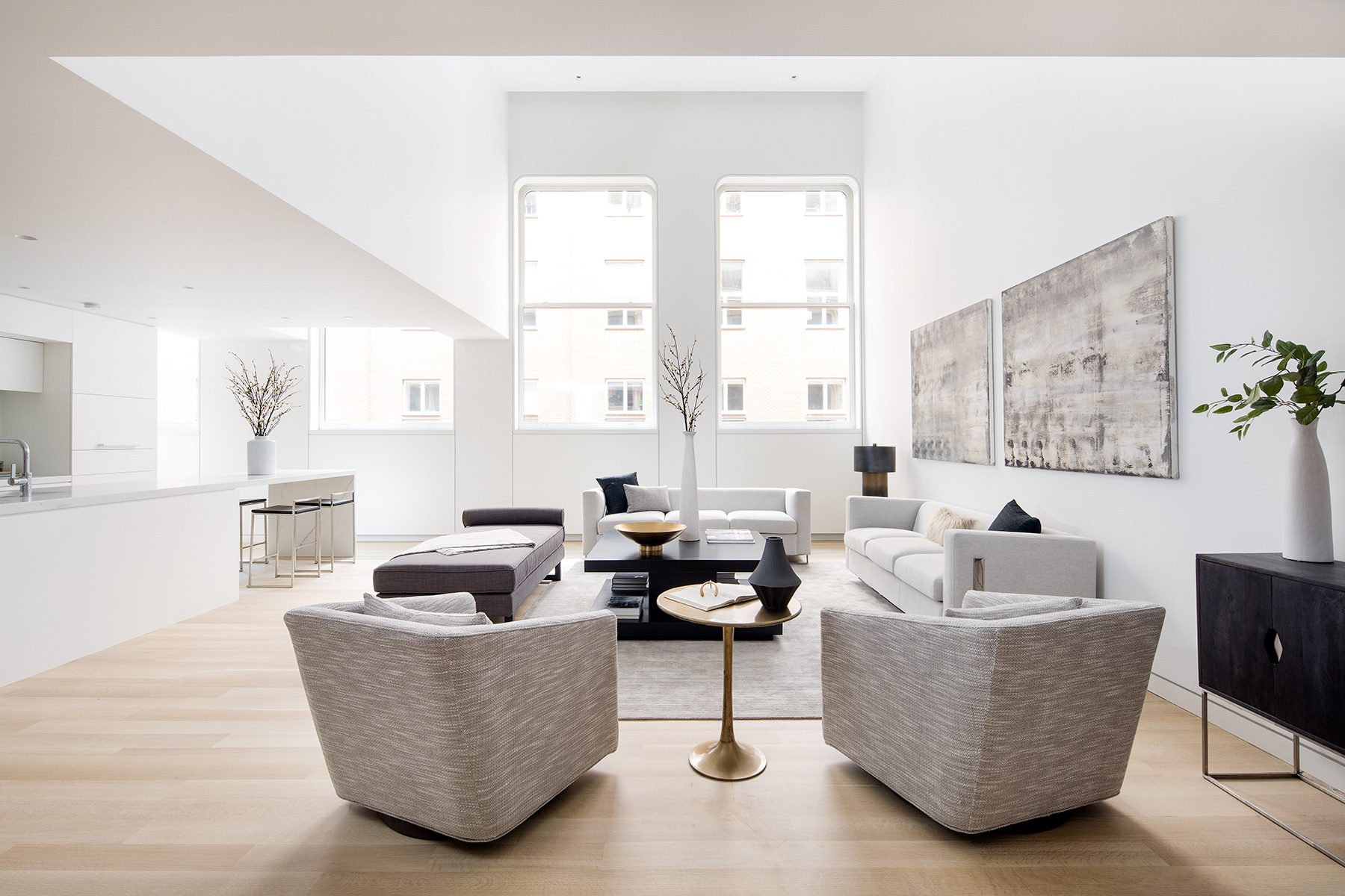 67-69 Franklin Street, Unit 2B Manhattan, NY 10013 - Photo 1 of 16 a living room with furniture and a large window