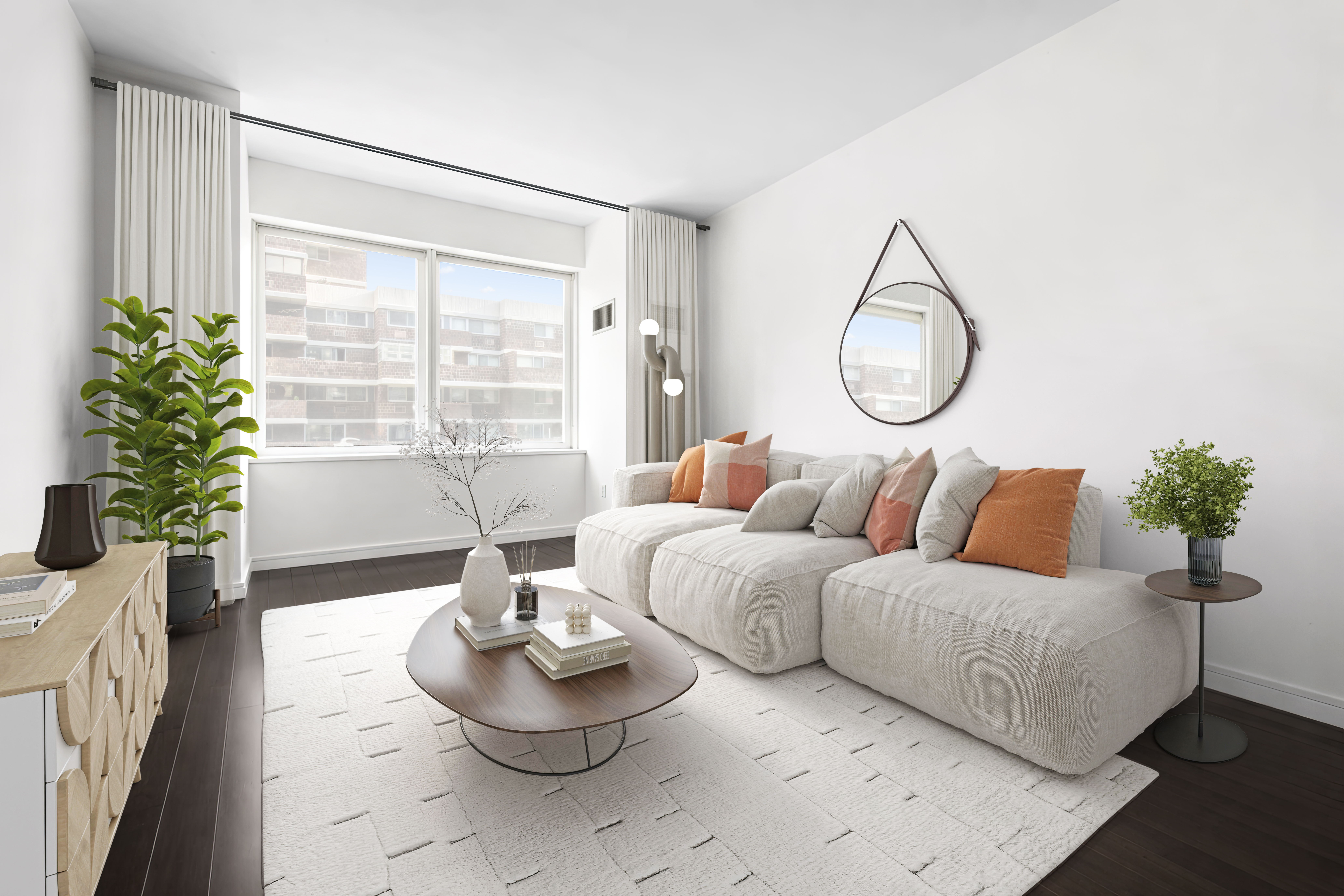 300 East 23rd Street, Unit 7A Manhattan, NY 10010 - Photo 2 of 15 a living room with furniture and a large window