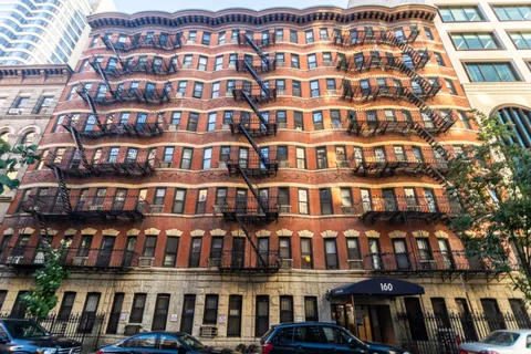 a view of a large building