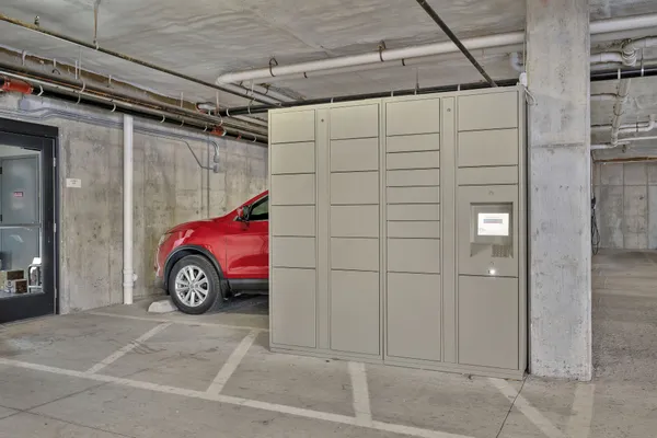 a view of a car garage gate