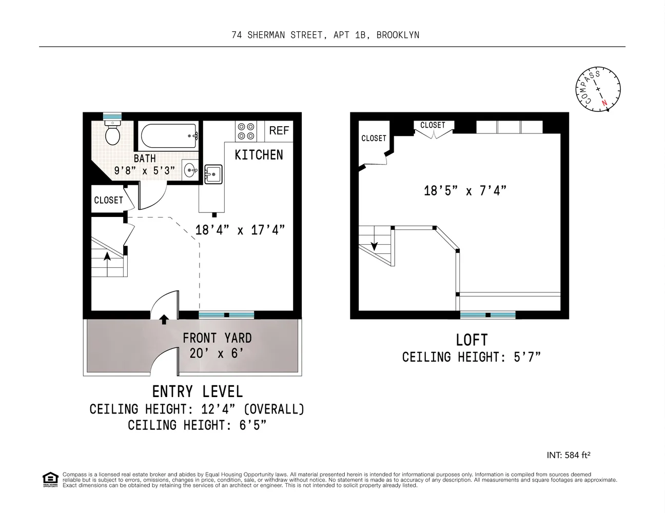$2,600 | 74 Sherman Street, Unit 1B | Windsor Terrace
