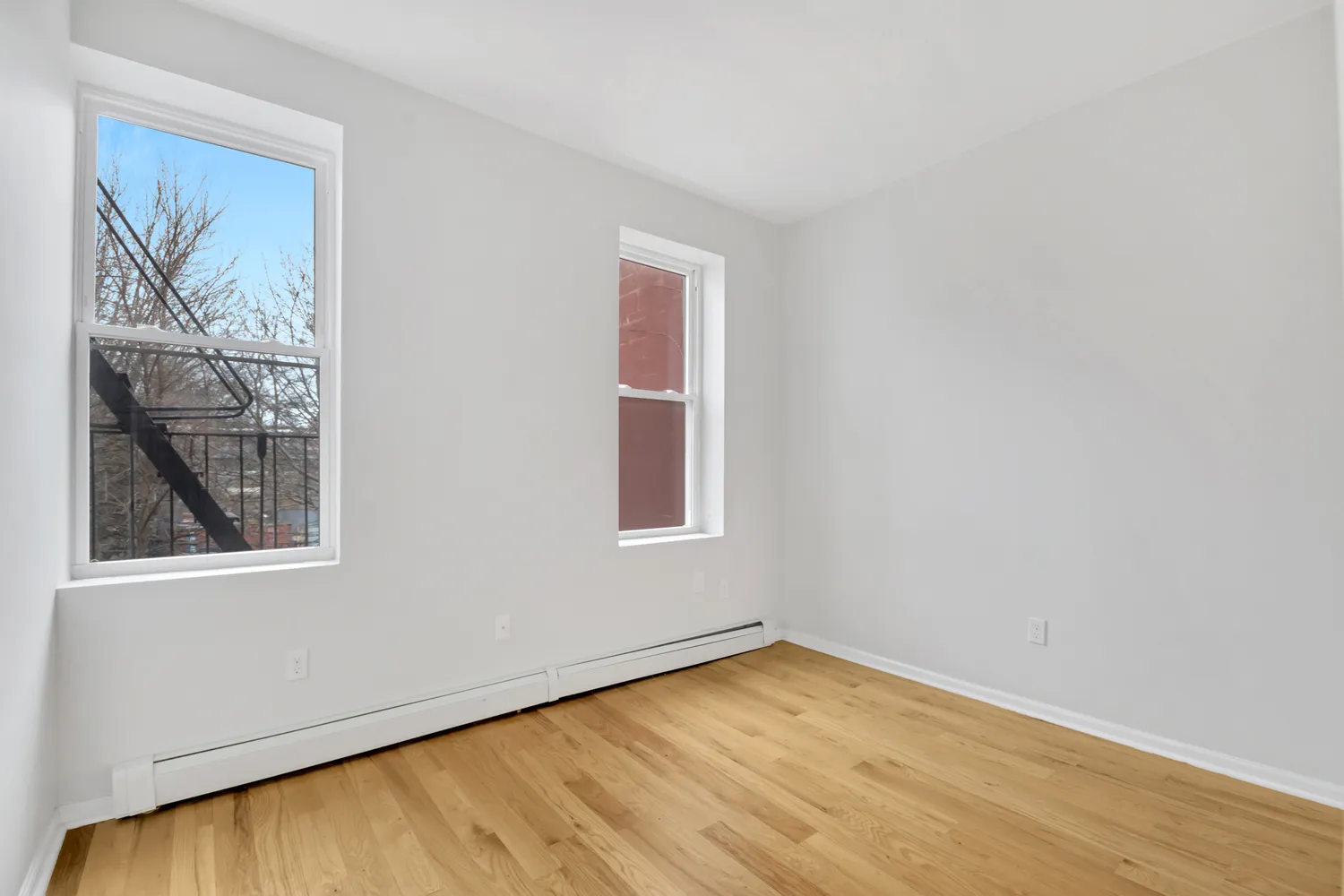 an empty room with a window