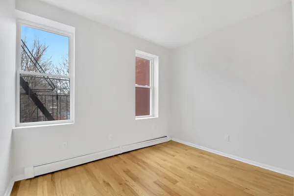 an empty room with a window