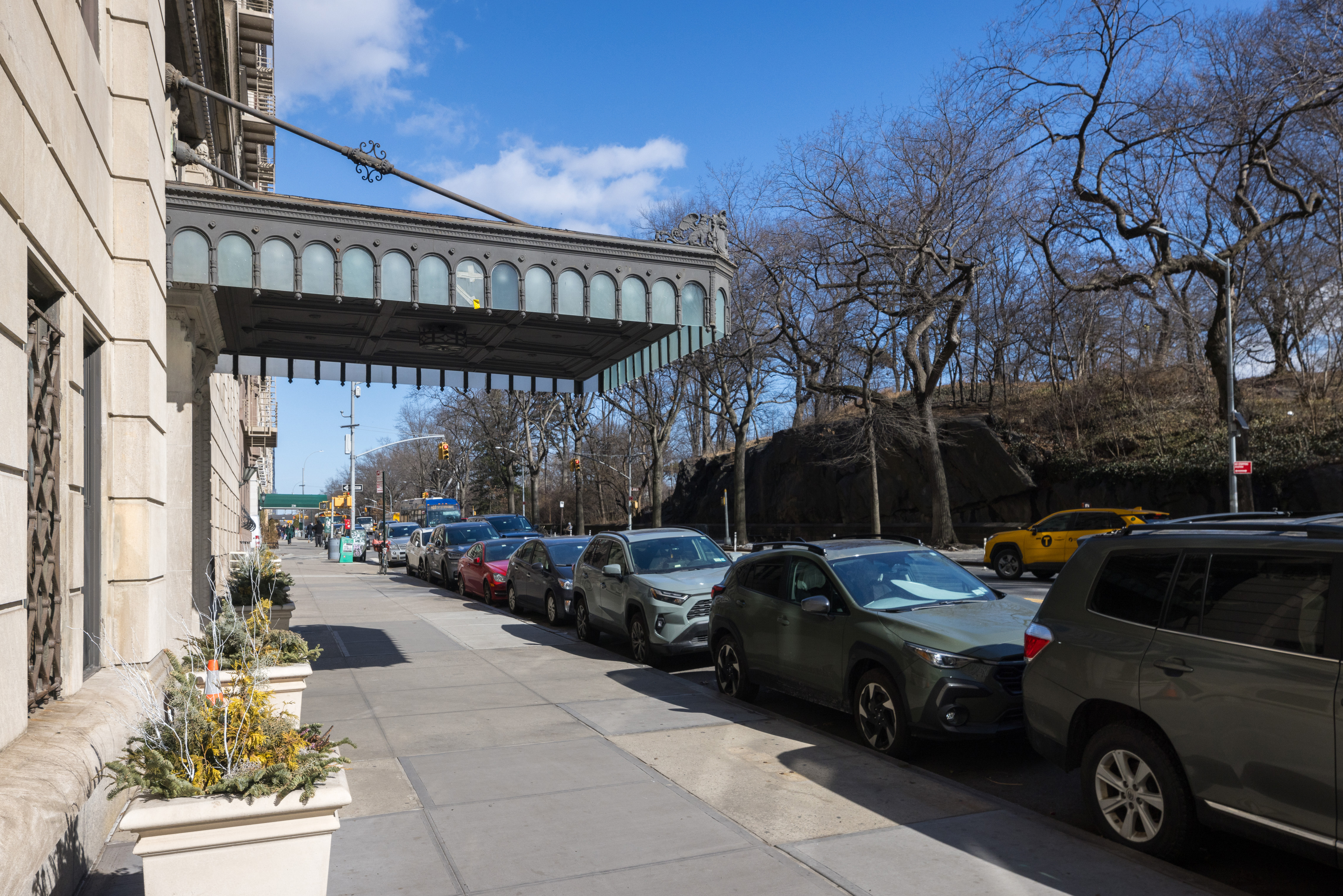 225 Central Park West, Unit 420A Manhattan, NY 10024 - Photo 11 of 14 a view of a cars park in front of a building