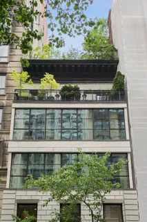 a black and white photo of a painting