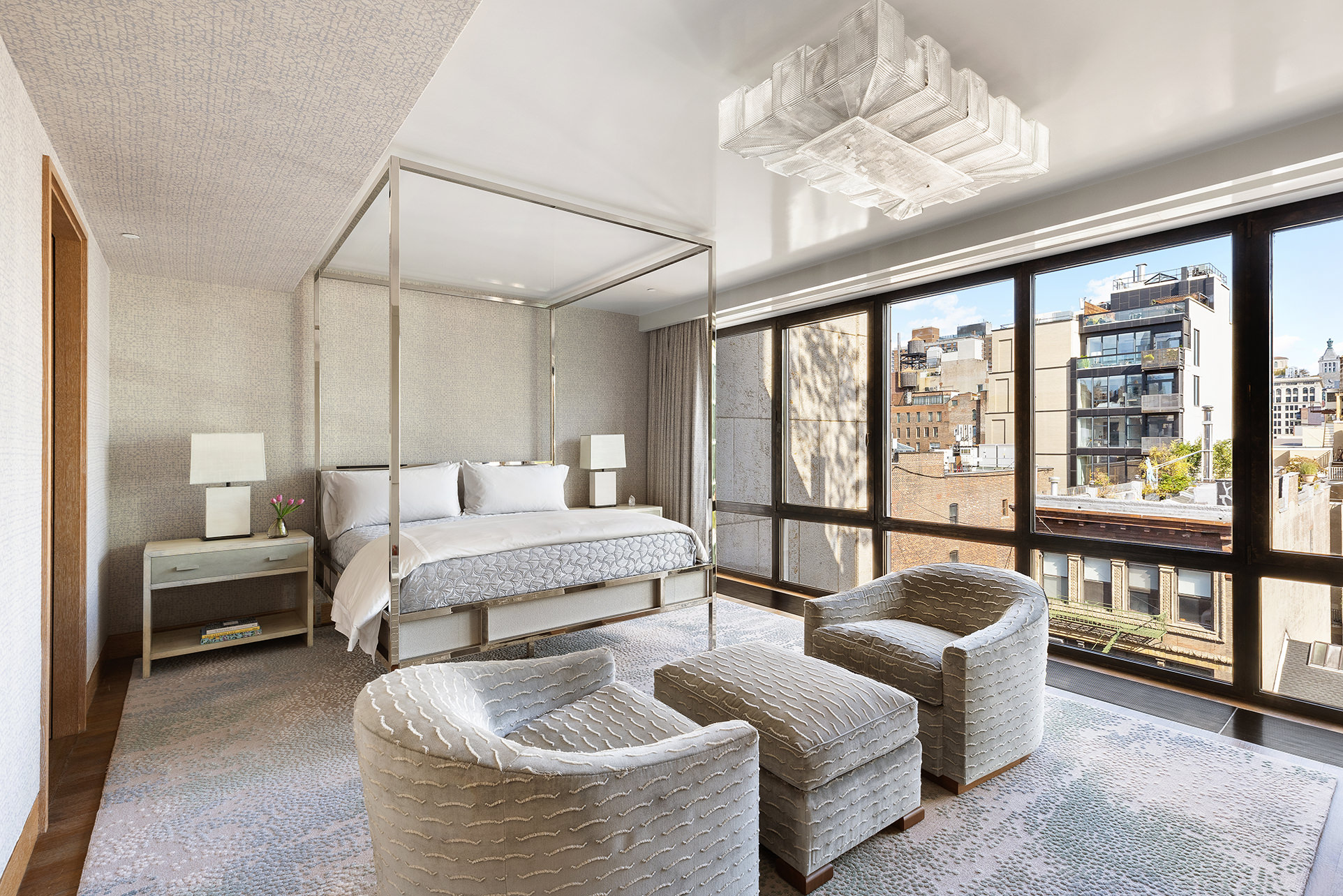 25 Bond Street, Unit PHW Manhattan, NY 10012 - Photo 14 of 34 a living room with furniture and a large window