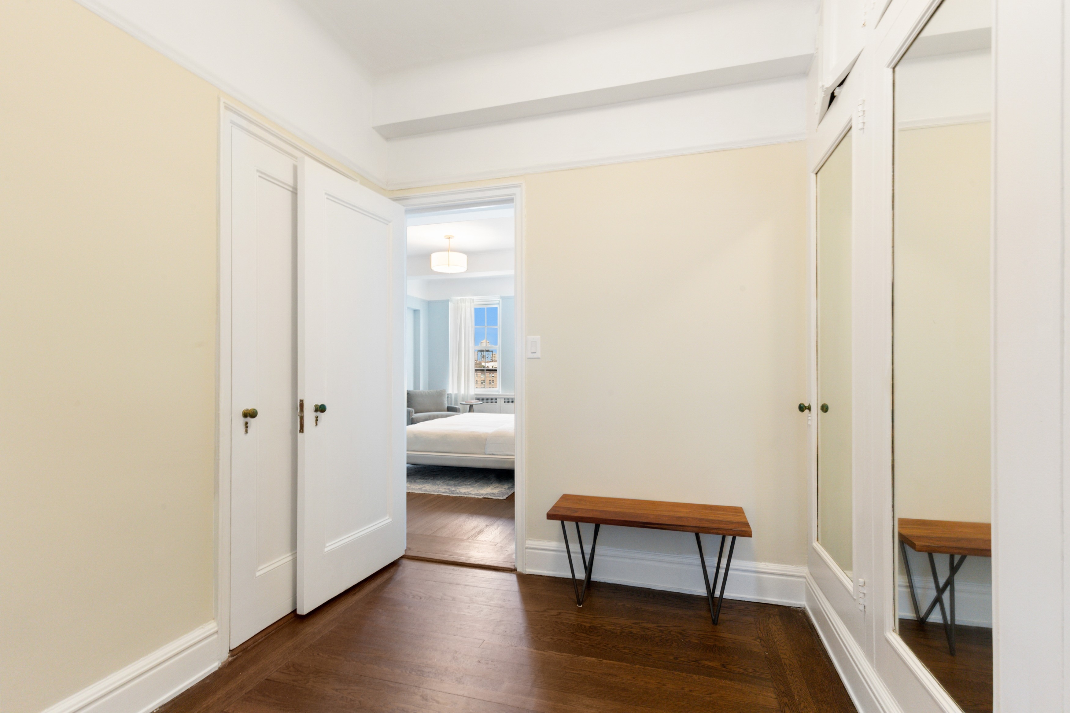 336 Central Park West, Unit 16F Manhattan, NY 10025 - Photo 11 of 18 a view of a room with lounge chair and wooden floor