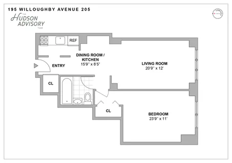 $599,000 | 195 Willoughby Avenue, Unit 205 | Clinton Hill