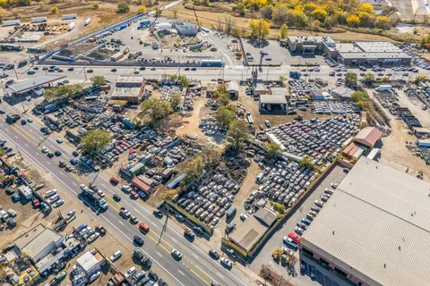 an aerial view of a city