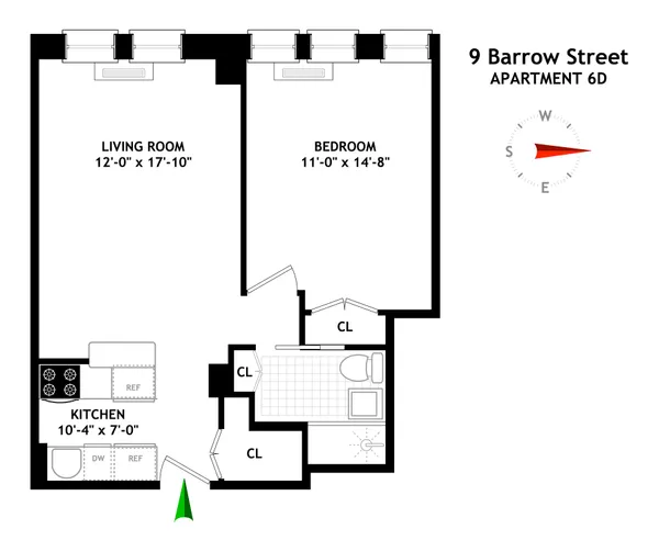 $899,000 | 9 Barrow Street, Unit 6D | West Village
