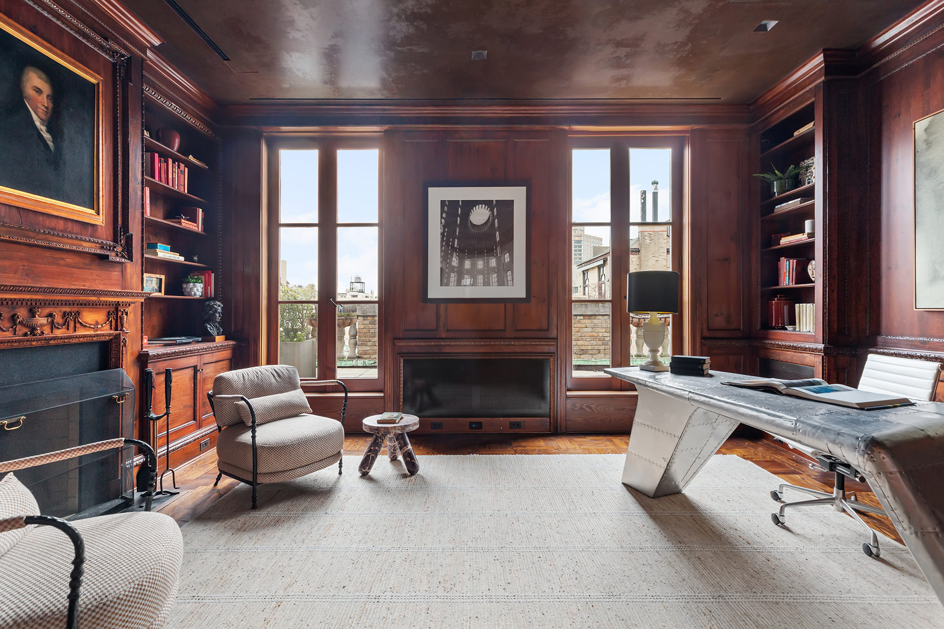 14 East 90th Street, Unit PHW Manhattan, NY 10128 - Photo 5 of 25 a living room with furniture and a fireplace