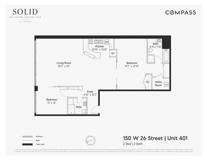 $2,100,000 | 150 West 26th Street, Unit 401 | Chelsea