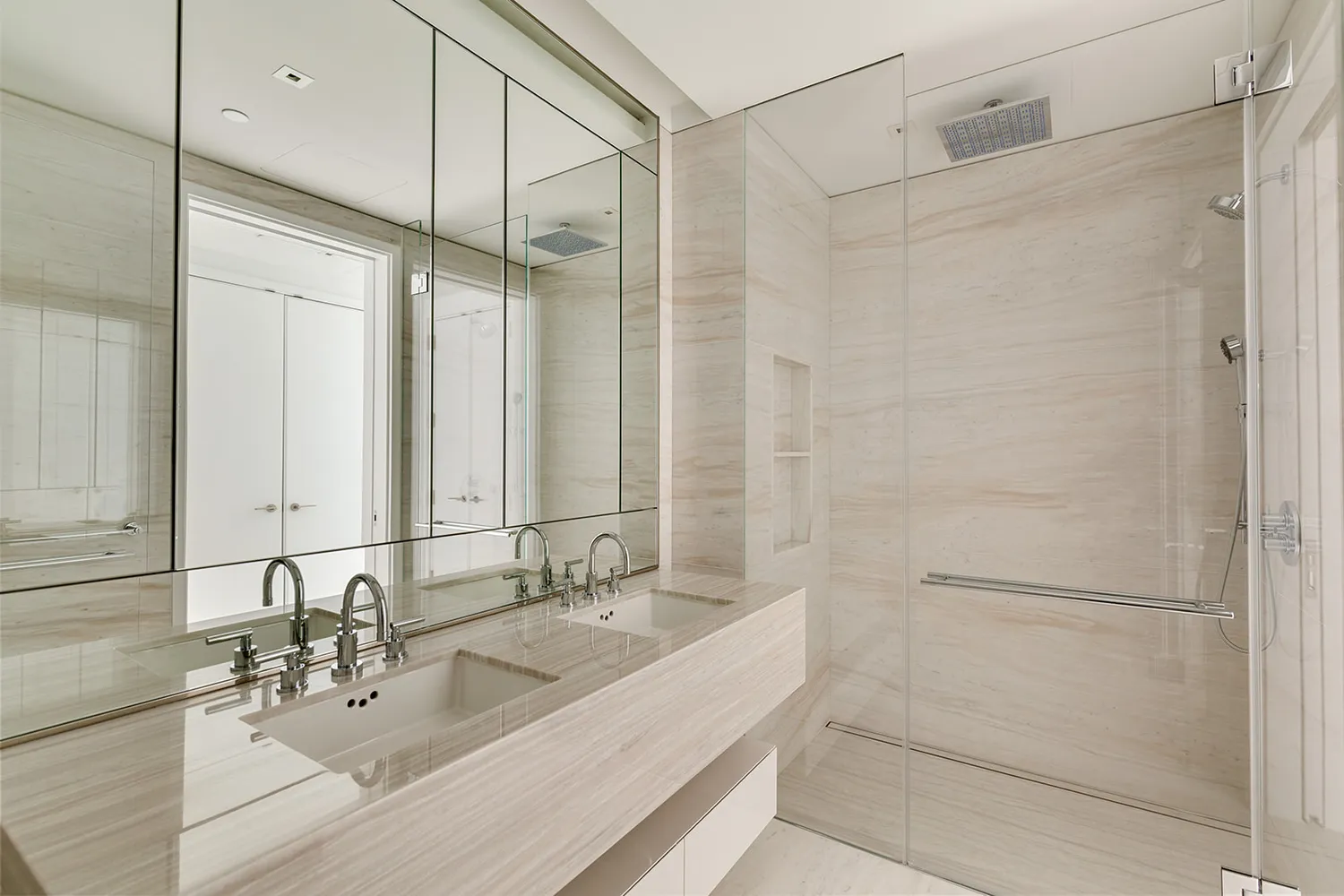 a bathroom with a bathtub and a sink