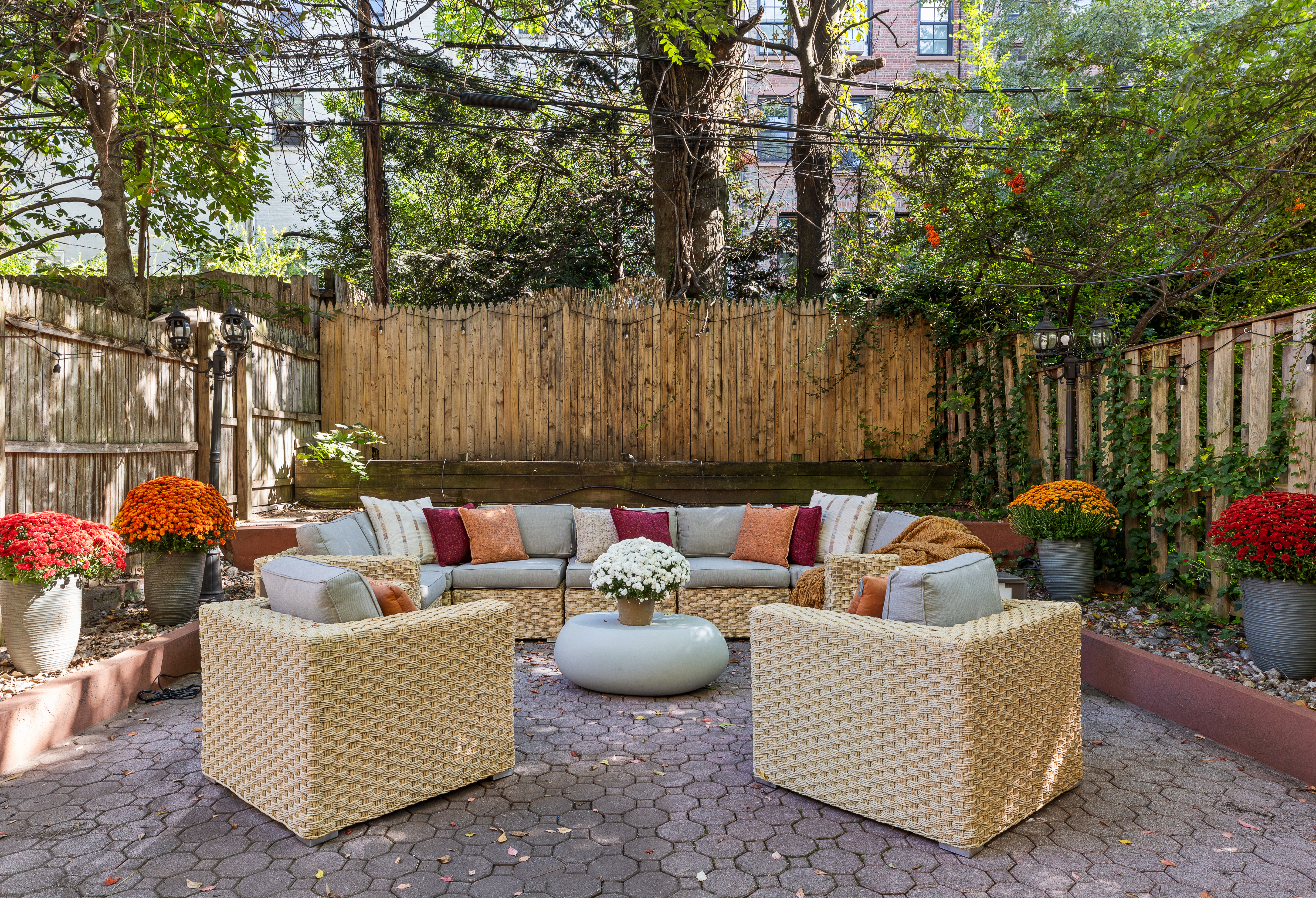 51 South Portland Avenue Brooklyn, NY 11217 - Photo 15 of 18 a outdoor living room with furniture and a garden