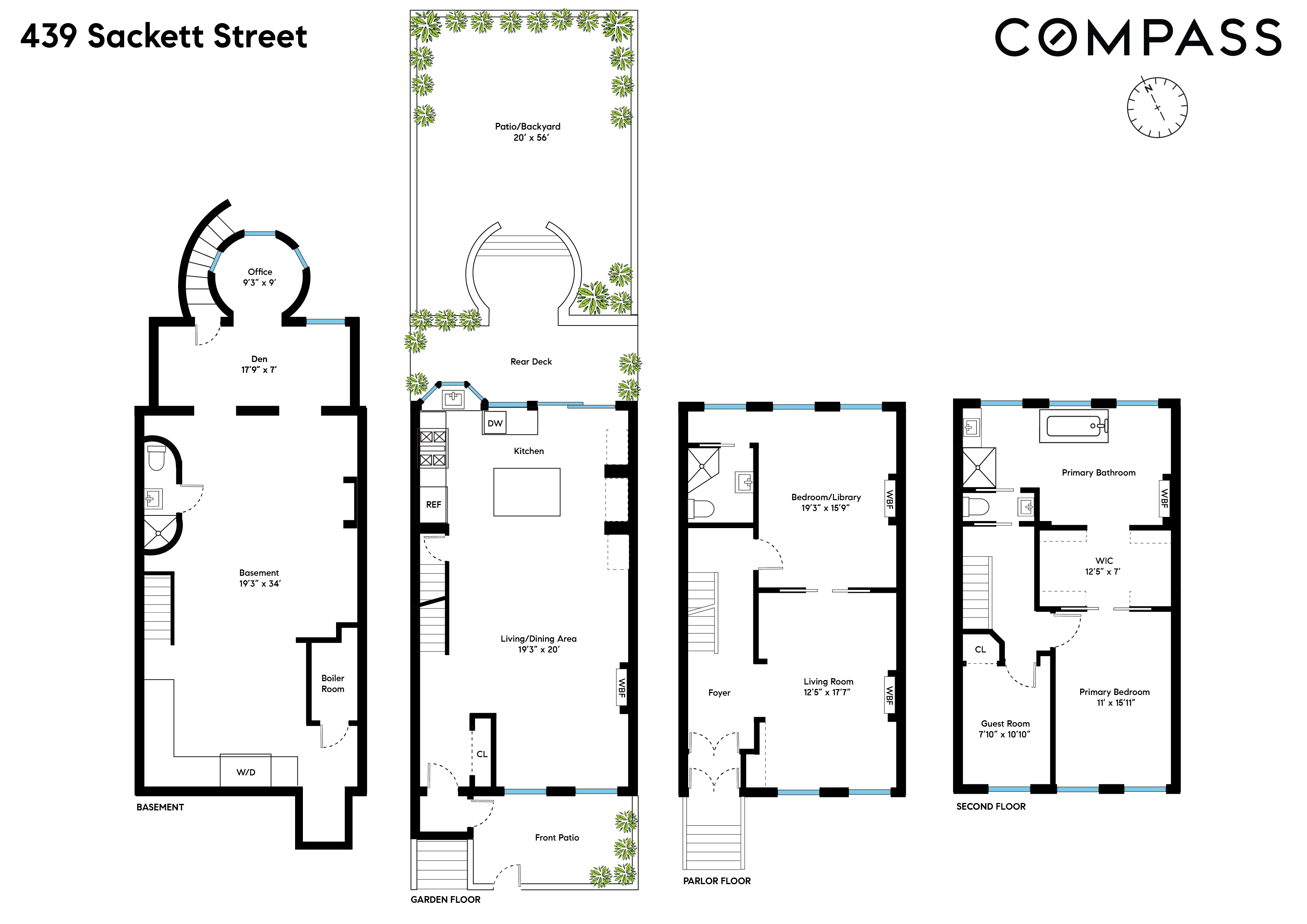 439 Sackett Street Brooklyn, NY 11231 - Photo 25 of 25 a black and white photo of a living room