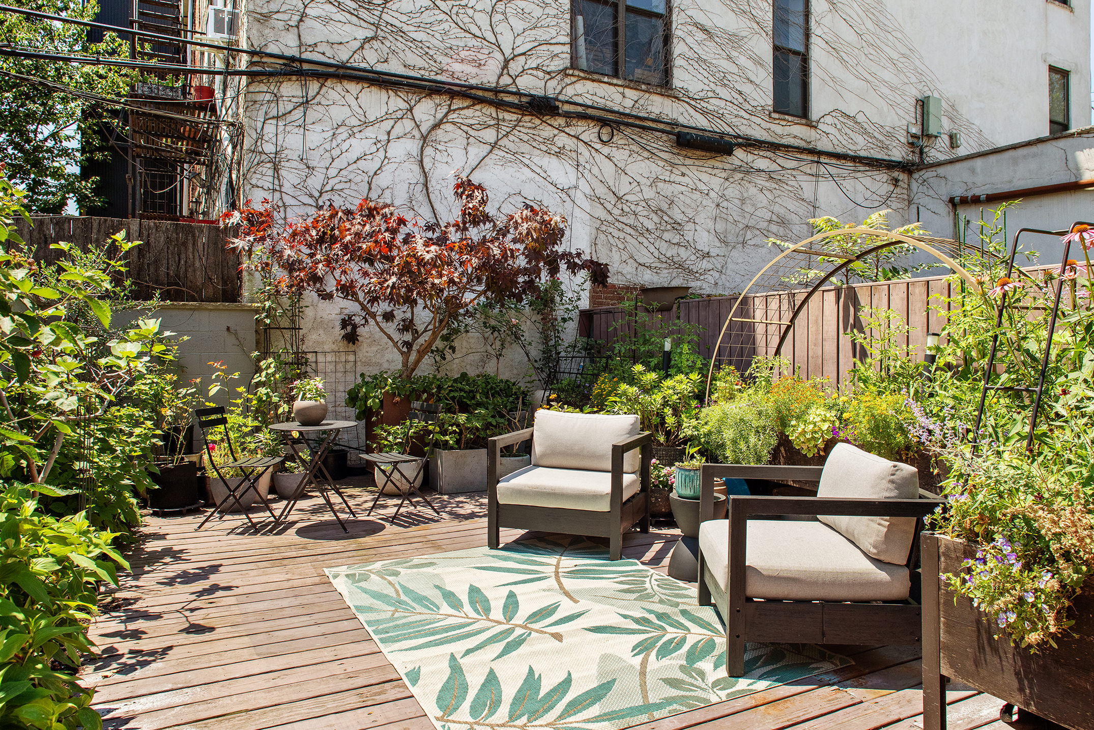 47 Wolcott Street Brooklyn, NY 11231 - Photo 13 of 24 a view of a patio with couches and potted plants