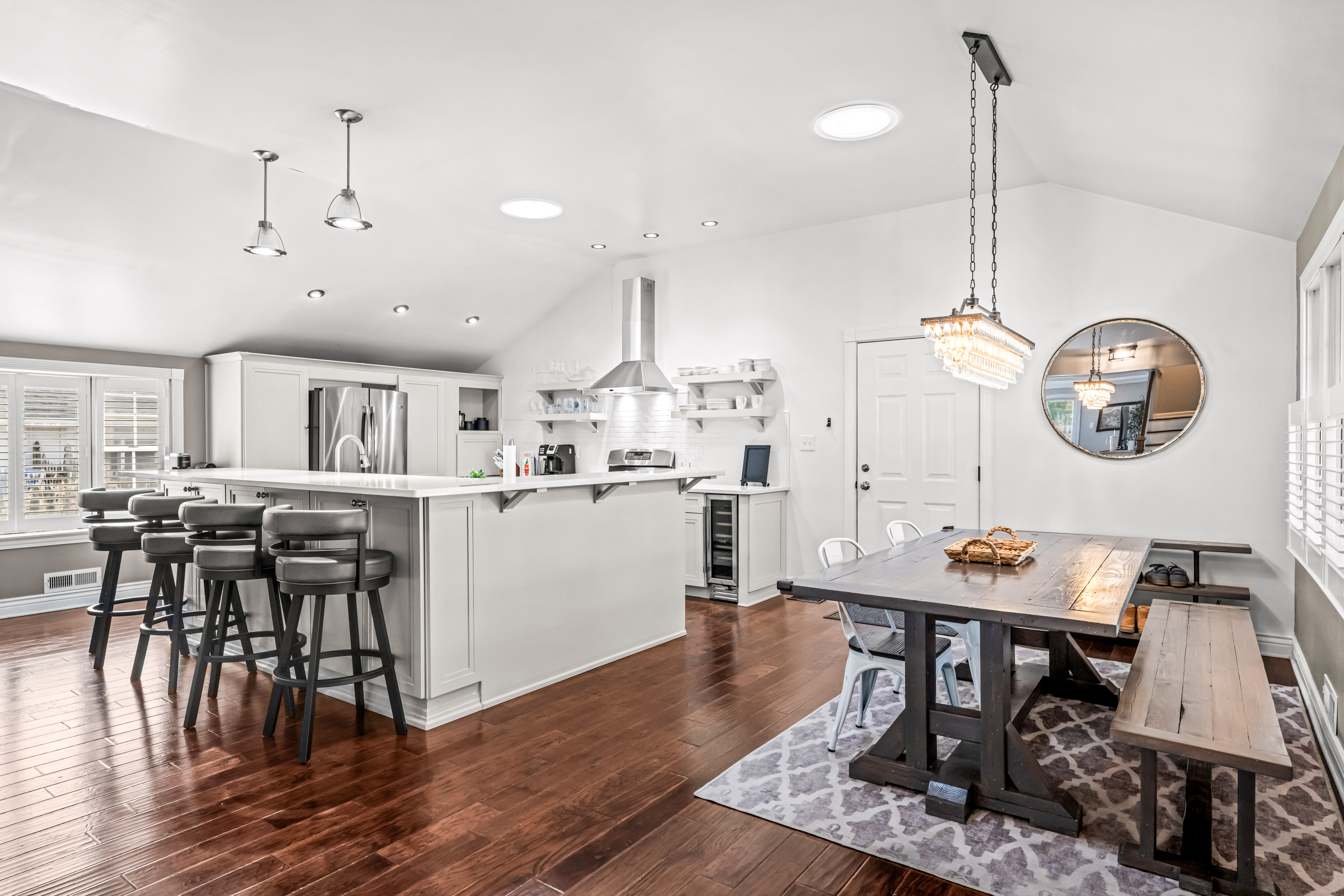 430 Pelham Road Cherry Hill, NJ 08034 - Photo 10 of 48 a living room with kitchen island furniture and a wooden floor