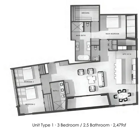 a black and white photo of a living room