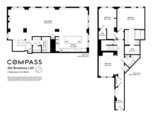 $3,995,000 | 366 Broadway, Unit 6D | TriBeCa