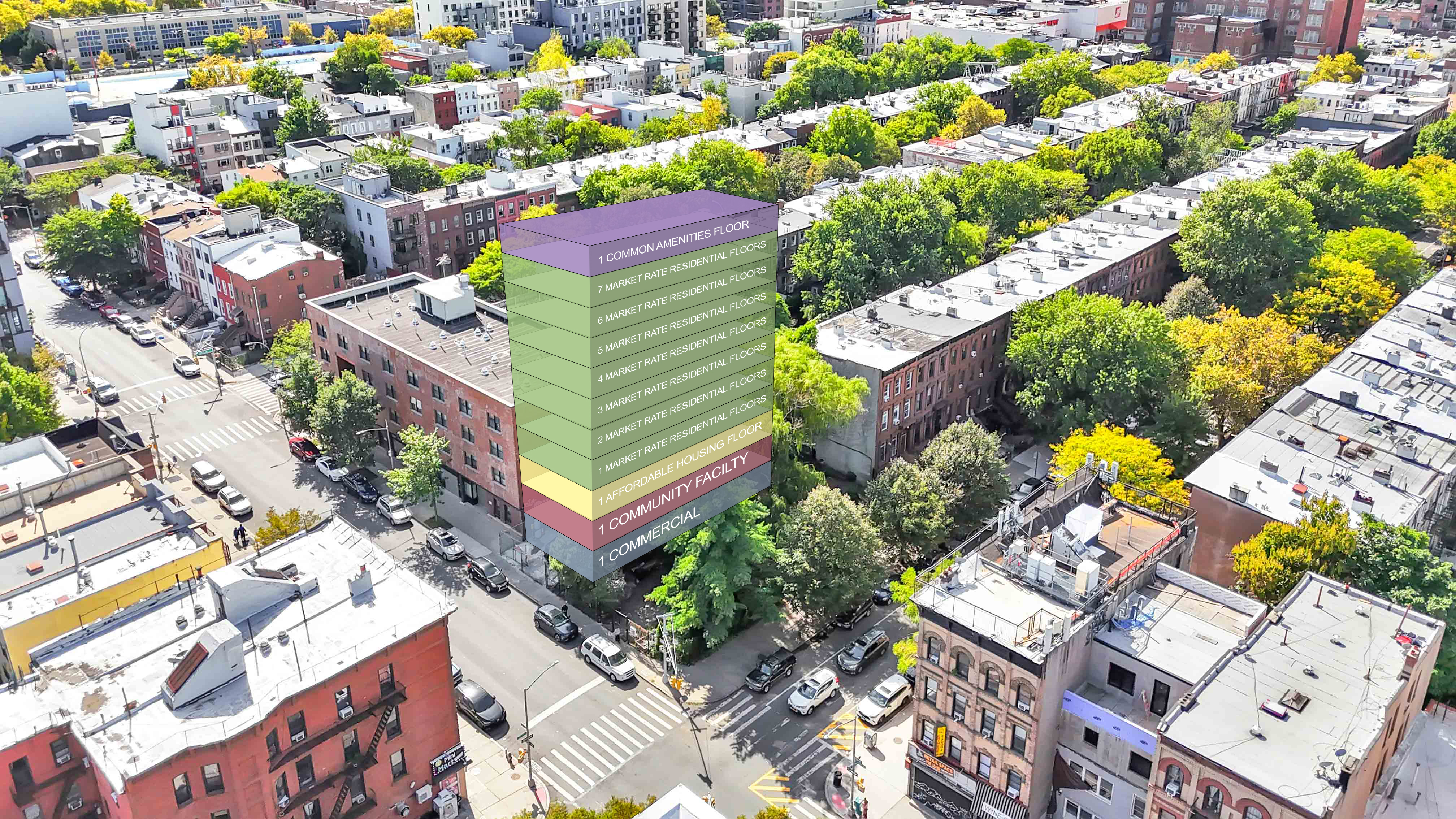 610 Marcy Avenue Brooklyn, NY 11206 - Photo 2 of 20 an aerial view of a houses with outdoor space