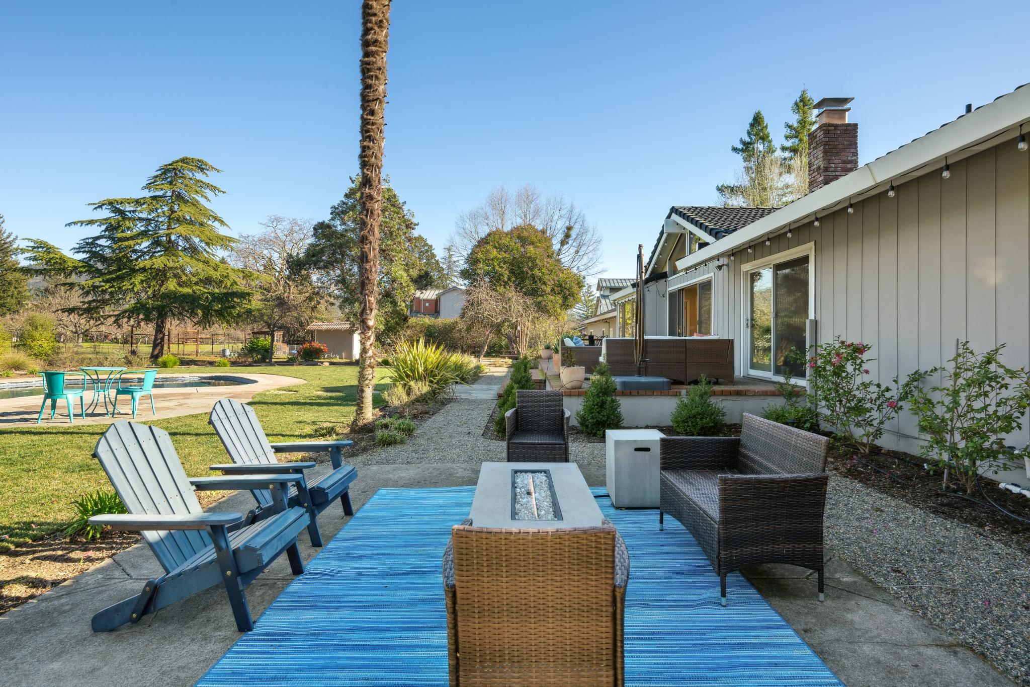 123 Frey Road Santa Rosa, CA 95409 - Photo 58 of 62 a view of a patio with couches potted plants and wooden floor