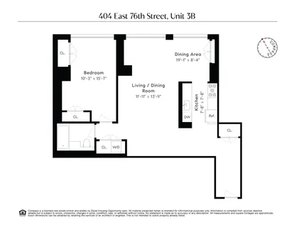 $835,000 | 404 East 76th Street, Unit 3B | Lenox Hill